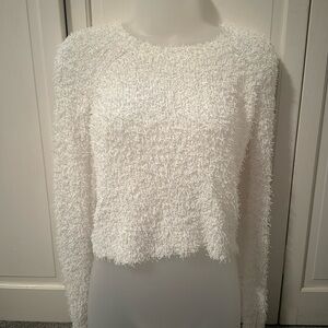 BCBGeneraton fuzzy see through Top. XS